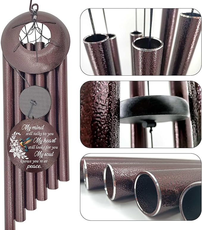 ASTARIN 36" Large Deep Tone Personalized Sympathy Wind Chimes, Memorial Wind Chime for Loss of Mother Father Loved One, Bereavement Gifts Decor Outdoor Patio Garden Graveyard-Ruum Studio Home