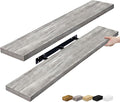 Sorbus Floating Shelves for Wall - 48 Inch Long Bathroom Shelves, Wall Decor for Bedroom, Kitchen, Living Room & Book Storage - Mounted Floating Shelf with Invisible Brackets (Gray, 2 Pack)-Ruum Studio Home