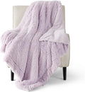 Bedsure GentleSoft Fuzzy Sherpa Faux Fur Twin Blanket Lavender Purple Cozy Gifts for Women Men, Soft Fleece Plush Warm Thick Blanket Twin Size for Bed, Room Dorm Essentials Purple Decor Gifts, 60x80-Ruum Studio Home