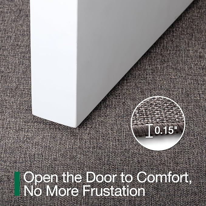 LUMI Ultra Thin Door Mat for Entryway, Low Profile Non Slip Rubber Backing Indoor Doormat, Easy Clean Welcome Entrance Mat for Inside House, Patio,Brown 24"x36"-Ruum Studio Home