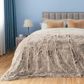 GONAAP Fuzzy Faux Fur Throw Blanket Queen Size Frosty Brown Super Soft Cozy Plush Fuzzy Shaggy Blanket for Couch Sofa Bed (Frosty Brown, Queen(90"x90"))-Ruum Studio Home