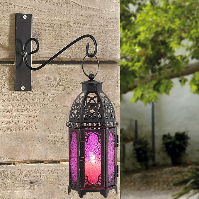 NEEDOMO Halloween Decorations,11'' Moroccan Lanterns Decorative Indoor & Outdoor, Vintage Christmas Candle Holder, Metal Lanterns Decorative, Table, Patio, Porch, Shelf, Christmas Spring Home Decor-Ruum Studio Home