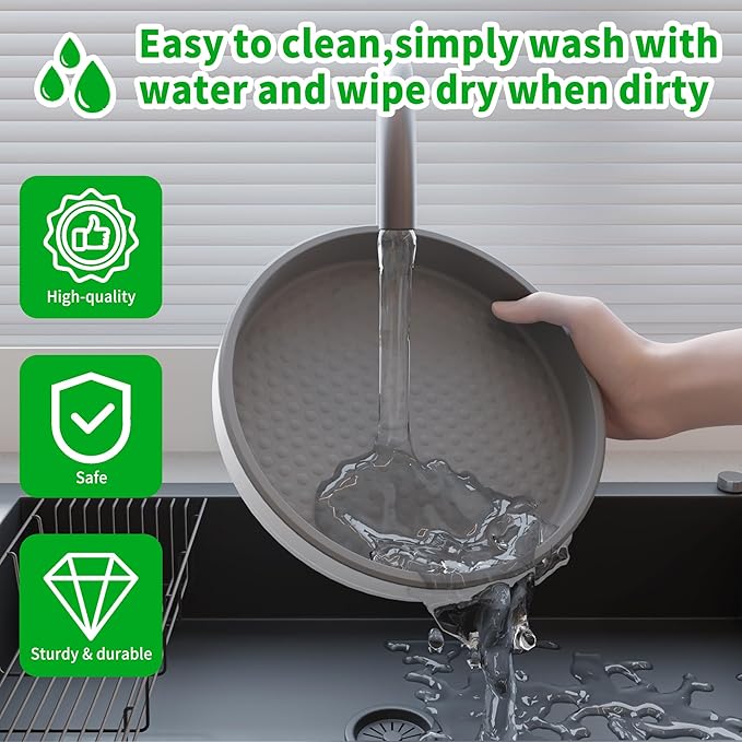 1 Pack 10 Inch Non-Skid Lazy Susan Turntable Organizers - Spinning Rack for Pantry Organization and Storage, Kitchen, Cabinet, Fridge, Bathroom Vanity, Countertop, Under Sink Organizing, Spice Rack-Ruum Studio Home