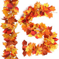 Joyhalo 2 Pack Fall Leaves Garland Indoor Outdoor Fall Decor,Hanging Maple Leaves Garland for Mantle, Door Frame,Fireplace and Thanksgiving Decor-Ruum Studio Home