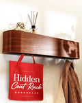 OLEEK Wall Coat Rack - Wall Shelf with Hooks - entryway Hooks - entryway Shelf - Modern Coat Rack - Wooden Coat Rack Wall Mount for Home Decor - Wooden Mount for Home Decor - Jacket Hanger-Ruum Studio Home