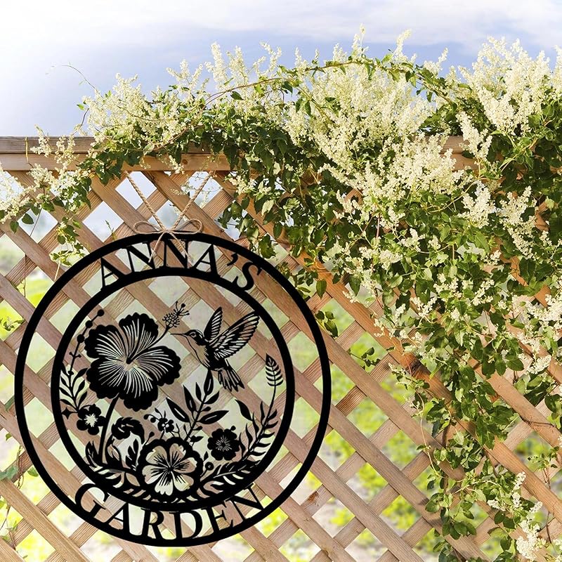 Custom Metal Garden Sign, Personalized Metal Home Garden Sign, Garden Gecor for Outside, Personalized Garden Signs with Name, Flower Garden Sign, Mom Grandma Women gifts-Ruum Studio Home