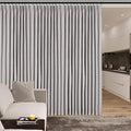 100% Blackout Linen Textured Drapes for Bedroom Pinch Pleated Curtains for Track System Portable Drapery for Sliding Glass Door/Storage/Space Room Divider, 70" Wx102 L, 1 PC, Browish Grey-Ruum Studio Home