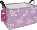 Rectangular Storage Basket Fabric Organizer Bin for Toys,Books,Clothes,Gifts,Pets-Perfect for Home,Office,Nursery,Dorm,Shelf(Rec-butterfly )-Ruum Studio Home