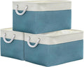 TheWarmHome Storage Baskets for Organizing - Extra Large 3 Pack 17x14x10 inch Storage Bins for Shelves Closet Nursery Bathroom Bedroom Baby Clothes Dog Toy Home Organization (White & Green)-Ruum Studio Home