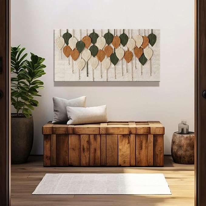 Tsomzxng Boho Wall Art Modern Wall Art Print Paintings Bohemian Feather Multicolor Canvas Wall Art Decor For Apartment Dorm Living Room Bedroom Nursery Backdrop Home Wall Decor 20"X 40"-Ruum Studio Home