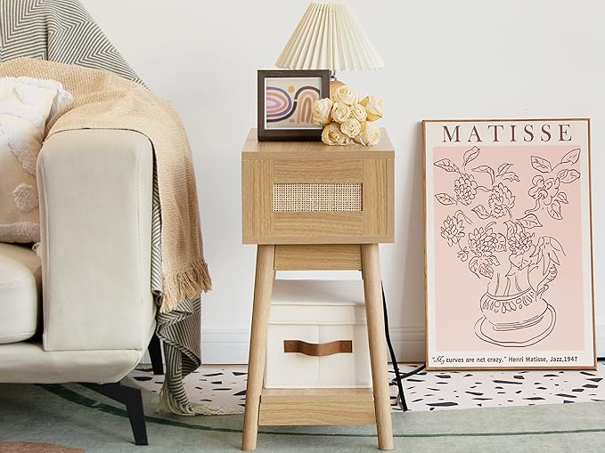 StorageWorks Storage Bins with Lids, Decorative Storage Boxes with Lid and PU Handles, Foldable Storage Baskets for Closet, Shelves, Stackable, Ivory, Medium, 3-Pack-Ruum Studio Home