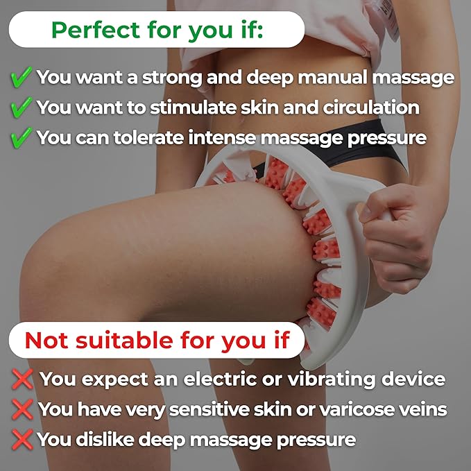 TESMED Cellulite Manual Massager : Made in Italy, Patented with Converging & Diverging Roller Technology. Anti Cellulite Roller for Thighs and Buttock-Ruum Studio Home