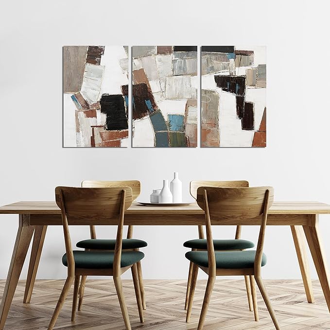 Canvas Wall Art Decor Large Wall Art Pictures for Living Room Abstract Colorful Wall Art Decor Artwork for Walls Abstract Canvas Art Wall Decor Art Work For Room Office Home Wall Decor 24" X 36" *3pcs-Ruum Studio Home