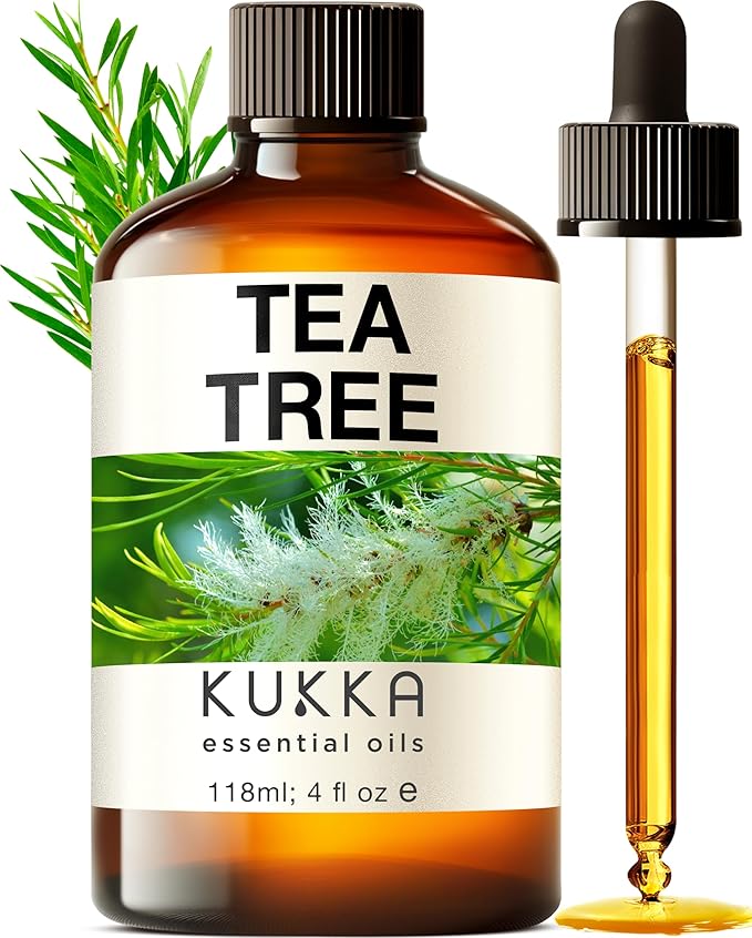KUKKA essential oils 100% Pure & Natural Tea Tree Oil for Skin, Hair, Toenails, Aromatherapy, & Soap Making Scent (4 fl oz/118 ml)-Ruum Studio Home