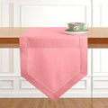 D'Moksha Homes Dusty Pink Linen Table Runner 108 Inches Long - 100% Pure Linen Diamond Table Runner 14 x 108 Inch for Dining, Fall and Halloween - Machine Washable-Ruum Studio Home