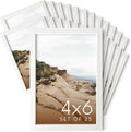 Haus and Hues 4x6 Natural White Wood Photo Frame Set of 25 - Mini Picture Frames Bulk Gallery Set - Premium Bulk Picture Frames 4x6 for Stylish Photo Gallery Wall Frame Set - Ideal for Home & Office-Ruum Studio Home