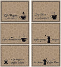 Coffee Bar Placemats Set of 6 Coffee Bar Plastic Table Mats Machine Place Mats Washable Vinyl Accessories Table Decoration for Indoor Outdoor Party Kitchen Dining-Ruum Studio Home