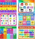 Educational Preschool Placemats for Kids Set of 6 Reusable Plastic Toddler Placemat Non Slip Washable Children Montessori Eat Table Mat for Nursery Homeschool Kindergarten Classroom Dining Table-Ruum Studio Home