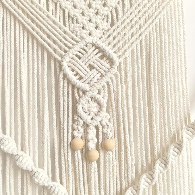 Achart Macrame Wall Hanging Large- Boho Wall Decor- large wall art- Wall Decor Living Room- Macrame Tapestry Boho Decor for Bedroom (Beige-O)-Ruum Studio Home