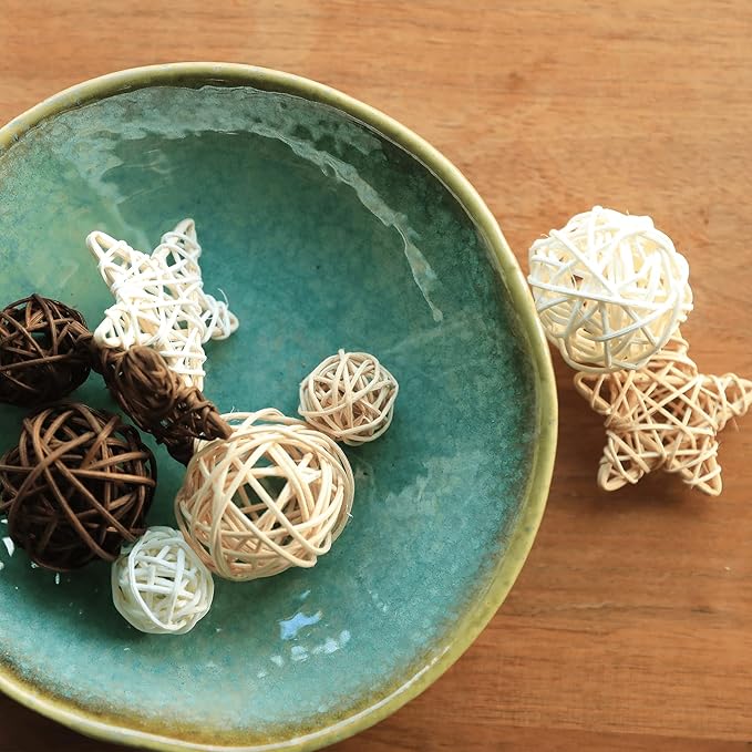 Ceramic Decorative Bowl with Green Glaze, 8'' Small Candy Bowl, Key Dish for Entryway Table, Home Decor Accent, Trinket Tray Holder for Nightstand Ring Gift (8'' Green)-Ruum Studio Home