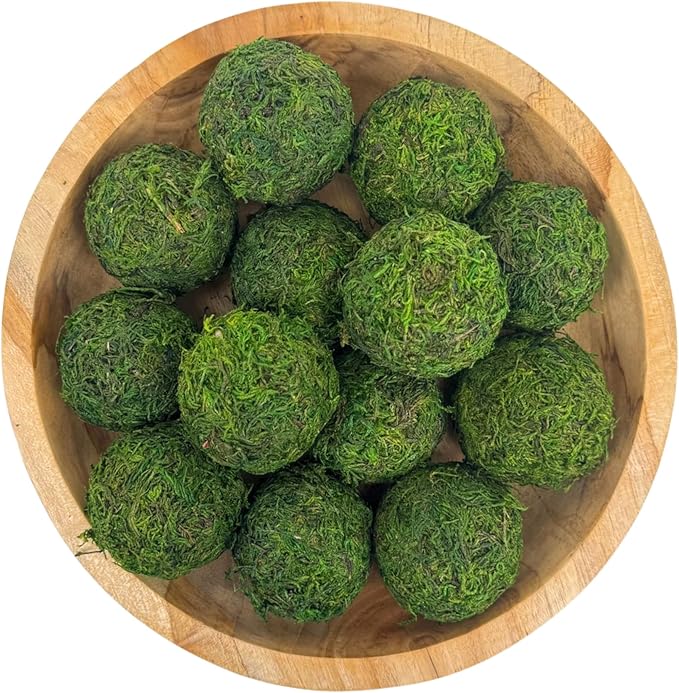 ANDALUCA Decorative Green Moss Balls Bowl Filler Orbs (Pure Moss)-Ruum Studio Home