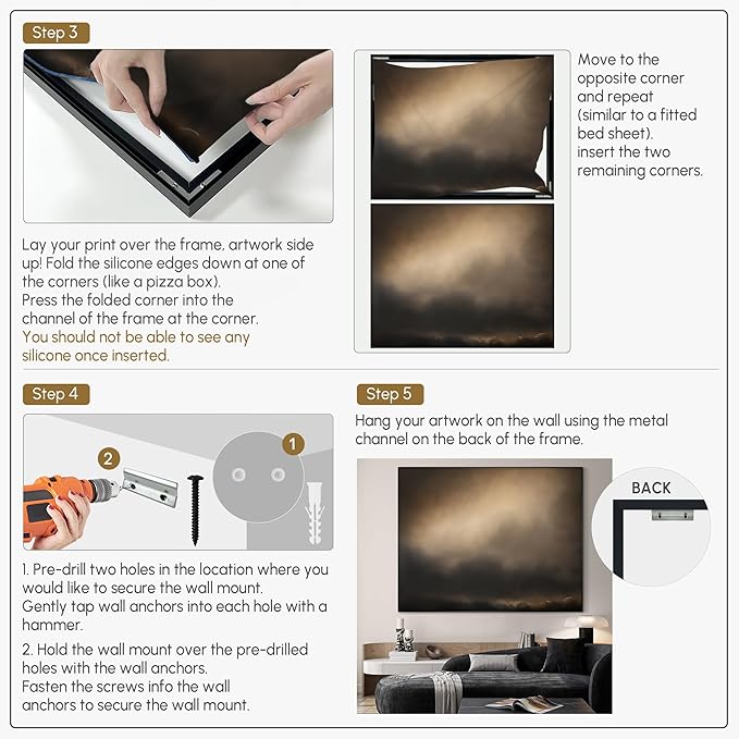 SIGNWIN 60"x72" Extra Large Framed Wall Art Golden Sunset Cloud, Moody Sky Scene for Home Living Room Bedroom Decor (Frame Assembly Required)-Ruum Studio Home
