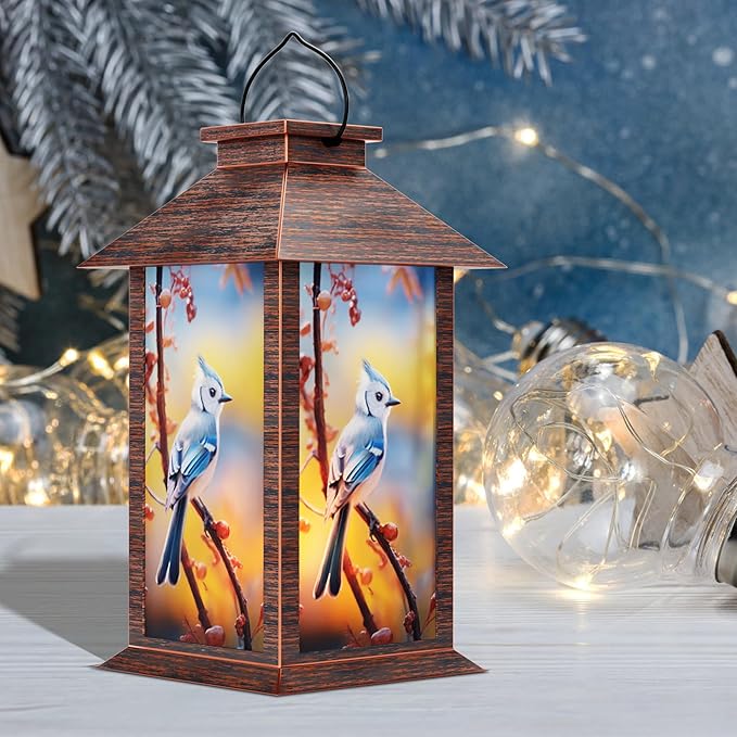 Solar Lanterns Outdoor, Waterproof Garden Hanging Lanterns with LED Flickering Flameless Candles for Mom Grandma Women Lantern Decorative Outdoor for Yard, Garden,Party Decor-Ruum Studio Home