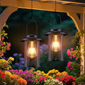 Solar Lantern Outdoor,Hanging Solar Lights Waterproof,Outdoor Wall Light Fixtures wiht Bulb,Outside Porch Lights Wall Mount for Front Garage Chicken Coop Farmhouse,2 Pack-Ruum Studio Home