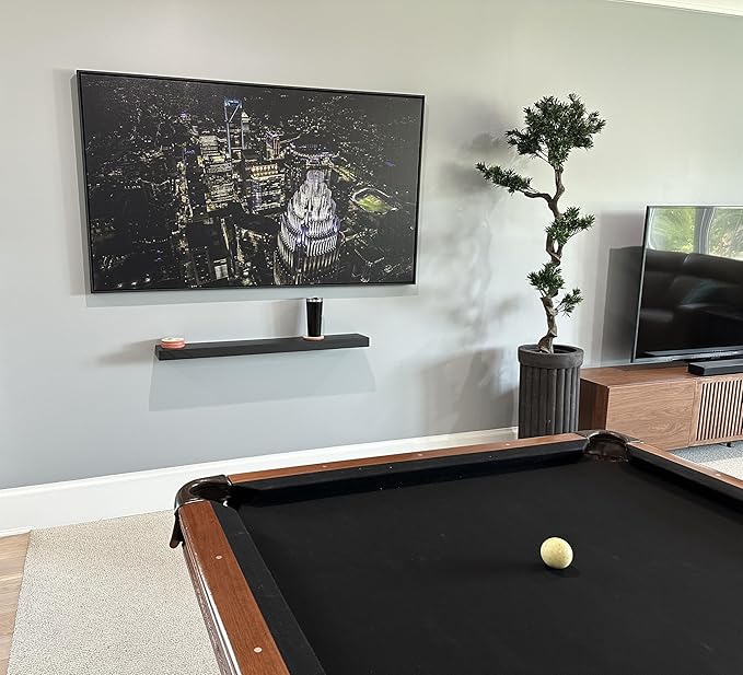 joelsantiques - 48 Inch Wooden Floating Shelves for Wall - 48x6x2 in - Made of Natural Wood - Long Heavy Duty Rustic Wall Shelves for Bedroom - Perfect for Living Room, Kitchen - Black-Ruum Studio Home