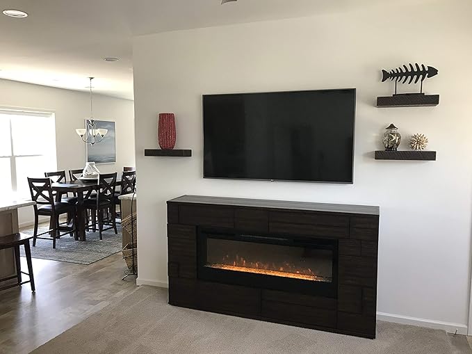 joelsantiques 18 Inch Wooden Floating Shelves for Wall - 18x6x2 in - Made of Natural Wood - Short Heavy Duty Rustic Wall Shelves for Bedroom - Perfect for Bathroom, Kitchen - Mocha-Ruum Studio Home