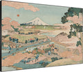 SIGNWIN 60"x72" Extra Large Framed Wall Art Japanese Ukiyo-e Landscape, Timeless Mt. Fuji Scene for Zen-Inspired or Asian-Style Interiors for Home Living Room Bedroom Decor (Frame Assembly Required)-Ruum Studio Home