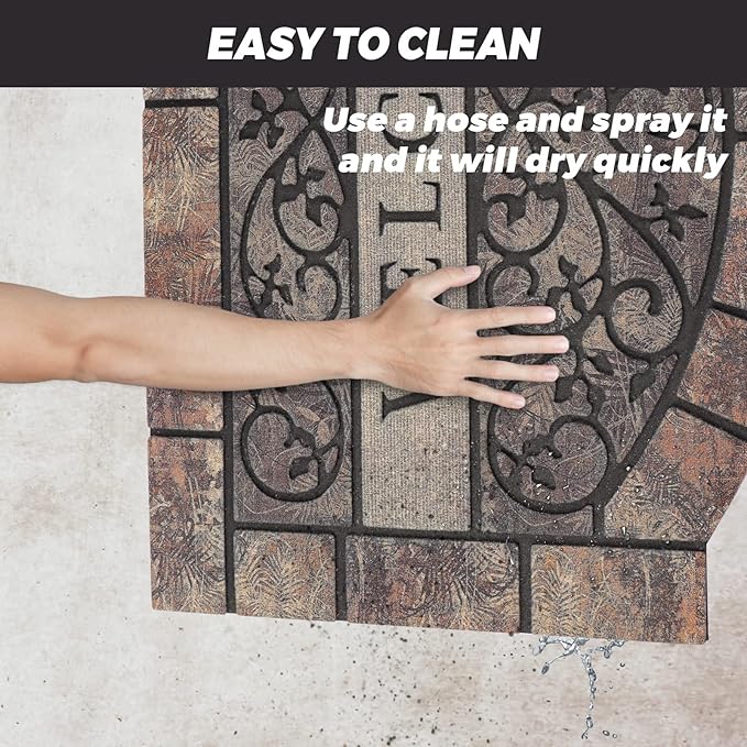Thick Welcome Mats Outdoor, 24 * 36" Large Front Door Mat Entrance, Durable Welcome Mat for Front Door, Heavy Duty No Slip Rubber Outdoor Mats for Home Entrance-Ruum Studio Home