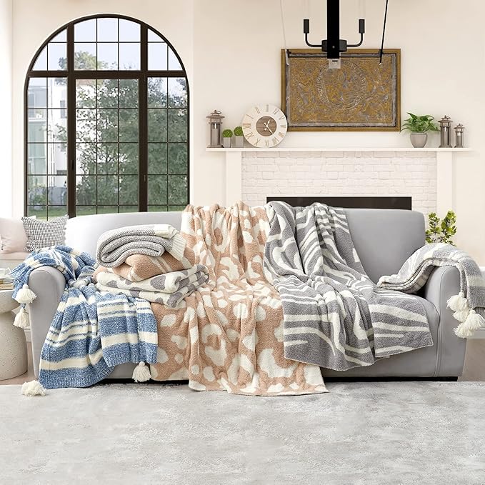 Snuggle Sac Queen Size Bedding Blanket Grey Color, Super Soft Warm Blankets for Bed, Living Room, Luxurious Microfiber Blanket Dupes, Heather Grey, 90x90 inches-Ruum Studio Home