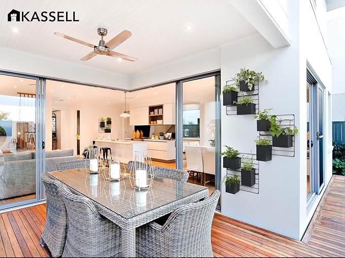 KASSELL Vertical Garden Wall Planter. Wall Mounted for Indoor Outdoor. All Metal Black Vertical Planter with No Assembly Required. Planter for Indoor Plants Flowers, Herbs, Succulents and Plants-Ruum Studio Home