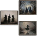 LANCHI95 3 Pcs 8x10in Vintage Rustic Witch Posters Halloween Wall Art Witch in The Forest Painting Prints Goth Dark Moody Wall Decor for Living Room Bedroom 8x10 in (UNFRAMED)-Ruum Studio Home