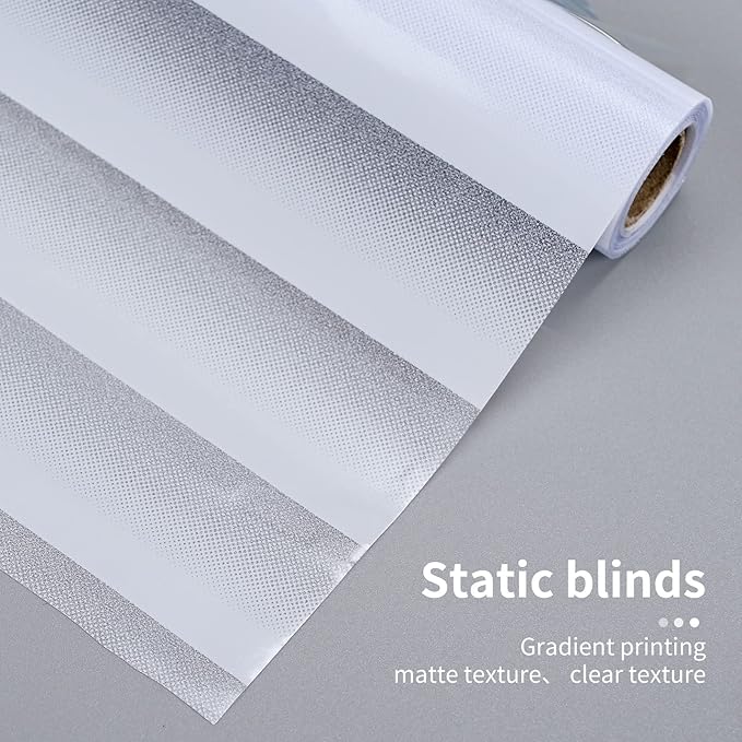 Window Privacy Film with Installation Tools, Blinds Pattern, Static Cling, Anti UV, Heat Control, Ideal for Home Shower Office Glass Door (Blinds Pattern, 35.4X157.4Inch)-Ruum Studio Home