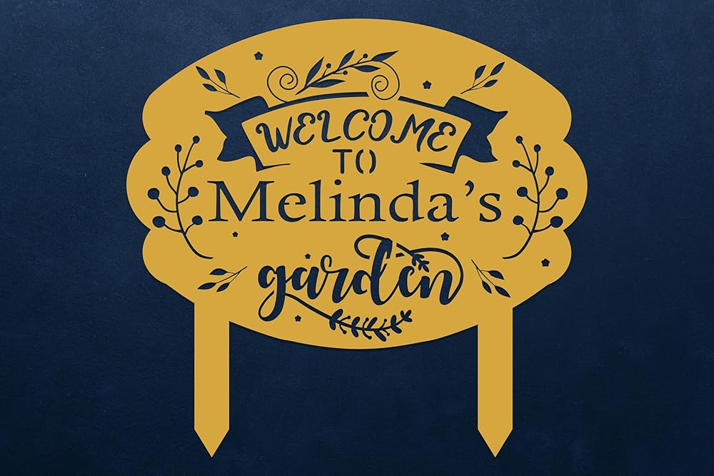Personalized Metal Garden Sign with Stake, Custom Garden Decor for Outdoor, Custom Family Name Sign, Patio Decorations, Lawn Art, Farmhouse Decorative, Housewarming Gift (CstmDesign10)-Ruum Studio Home