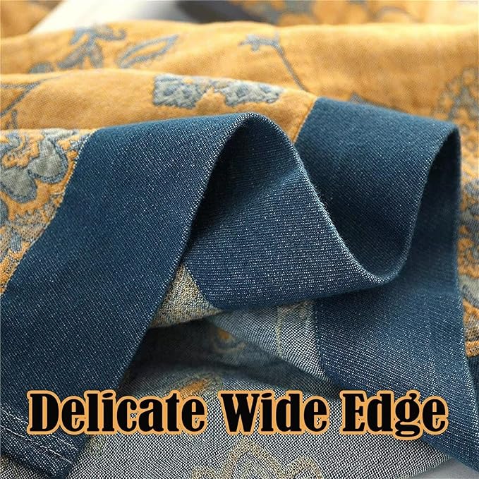 MSGKV Boho Throw Blanket Summer Blanket 100% Cotton Boho Couch Cover,Versatile Knit Woven Blankets,Super Soft Warm & Decorative Blanket for Chair Bed Sofa and Living Room,60''Wx 80''L-Ruum Studio Home
