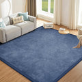 Baby Play Mat 1.2" Thick Memory Foam Nursery Rug Area Rug, 9’2” X 6’7” Yoga Mat Playmat Crawling Mat for Baby,Toddlers,Infants,Kids,Floor Mat Tatami Mat for Living Room with Non-Slip(Blue)-Ruum Studio Home