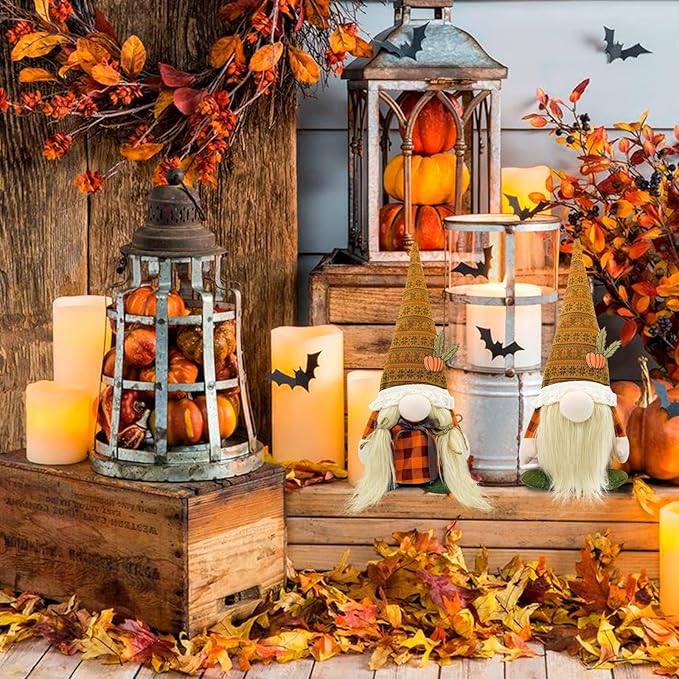Lovinland Fall Decor - Fall Decorations for Home - Cute Thanksgving Gnomes Plush Doll for Office, Indoor, Room, Mantel, Shelf, Tiered Tray, Porch, Desk, Harvest Table Centerpieces - Autumn Gifts-Ruum Studio Home