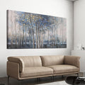 Canvas Wall Art Decor Modern Wall Art Decor Prints Gold Wall Art Pictures Wall Decor Blue Grey Misty Botanical Textured Artwork for Walls For Room Living Room Bedroom Office Wall Decor 20"X40"-Ruum Studio Home