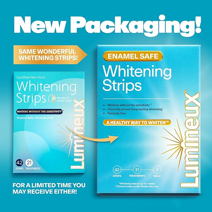 Lumineux Whitening Duo Set – Peroxide Free - Enamel Safe for Whiter Teeth – Includes 21 Whitening Treatments & 2 Pack Whitening Toothpaste, Fluoride Free & Dentist Formulated-Ruum Studio Home