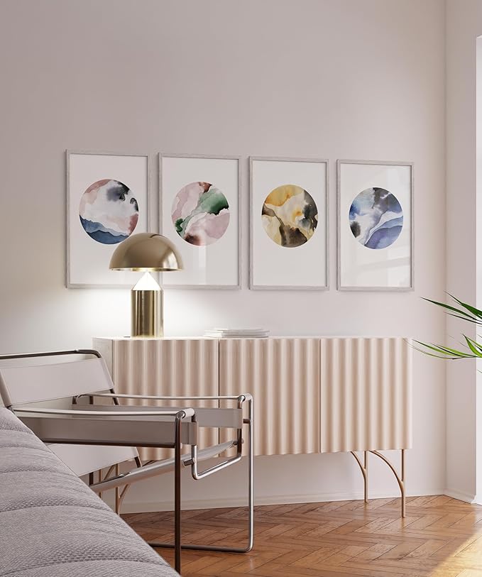 HAUS AND HUES 20x30 Picture Frames Set of 4 - Poster Frames 20x30, 20x30 Inch Frames, Poster Frames 20 X 30 Inches, 20 X 30 Wood Frames, 20x30 Photo Gallery Wall Frame Set (White Frame)-Ruum Studio Home