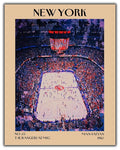 Retro Vintage New York Wall Art Print - 11x14 Unframed Poster - New York City Souvenirs, Cute Trendy Colorful Wall Decor (The Rangers at MSG, 11x14")-Ruum Studio Home