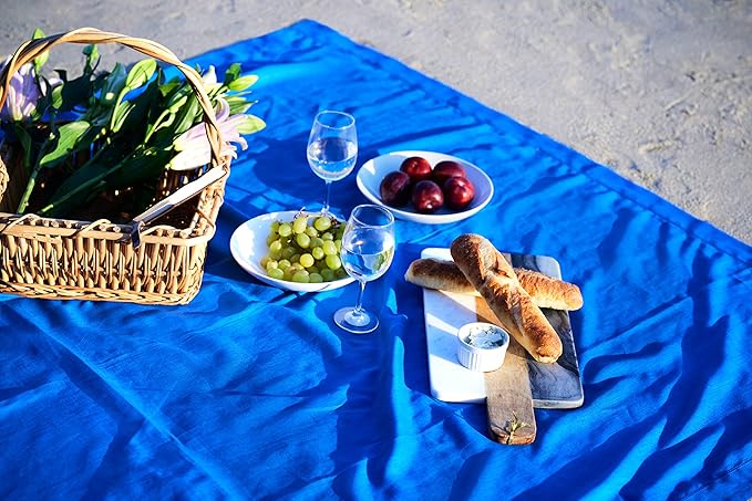 Solino Home Linen Royal Blue Table Runner 90 Inches Long - 100% Pure Linen 14 x 90 Inch Table Runner - Classic Hemstitch-Ruum Studio Home