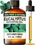 KUKKA essential oils 100% Pure & Natural Eucalyptus Essential Oil for Diffuser, Humidifier, Skin, Hair & Soap Making DIY(4 Fl Oz/118 ml)-Ruum Studio Home