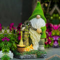Water Pump Gnome Decorations for Yard/Lawn Outdoors Decor – Weatherproof Garden Statue – Fun Spring Summer Charming Gnomes Gifts for Women (Forest Green) and Home.-Ruum Studio Home