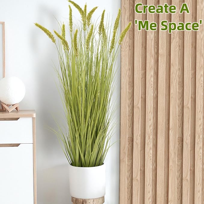 Green Onions Fake Plants,Artificial Plants Indoor, Fake Grass Decor Green Plant Fake Outdoor Flowers Fake Succulents,Artificial Tall Grass Plants with Pots House Decorative(47" 2 Pack)-Ruum Studio Home