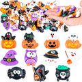 65 Pcs Mini Halloween Figurines Bulk Miniatures Resin Pumpkin Ghost Candy Hat Halloween Garden DIY Accessories for Halloween Decoration Goodie Bags Stuffers, 10 Styles-Ruum Studio Home