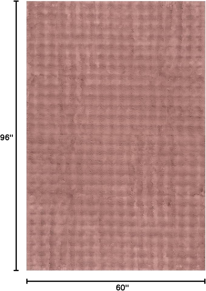 nuLOOM Jeni Checkered 5x8 Machine Washable Area Rug for Living Room Bedroom Dining Room Kitchen, Burgundy-Ruum Studio Home
